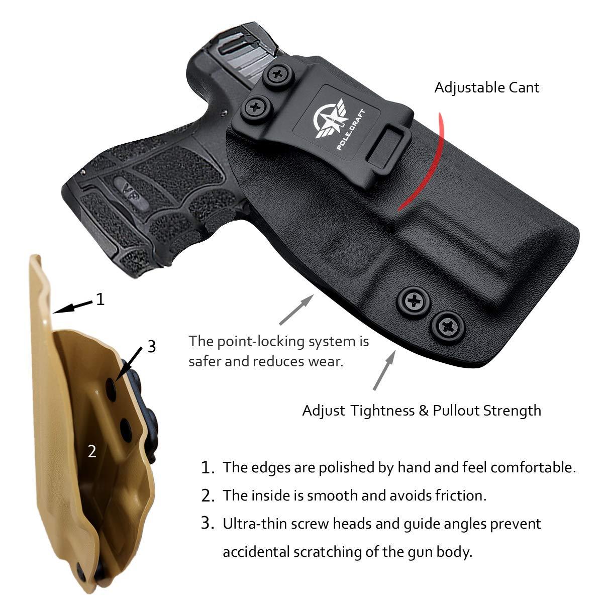 HK VP9 Holster, Kydex IWB Holster For Heckler & Koch (H&K) HK VP9 verborgen dragen - Binnenin tailleband verborgen dragen Holster VP9 H&K Pistol Case Guns Accessories (Black, Right Hand Draw HK VP9 Holster, Kydex IWB Holster For Heckler & Koch (H&K) HK VP9 verborgen dragen - Binnenin tailleband verborgen dragen Holster VP9 H&K Pistol Case Guns Accessories (Black, Right Hand Draw