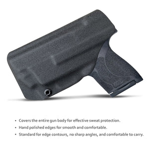 IWB Kydex Leather Holster Fit: Smith & Wesson M&P Shield Plus / M2.0 / M1.0 - 9mm 3.1" Barrel and M&P Shield M2.0 9mm with Integrated CT Laser Pistol - Inside Waistband Concealed Carry