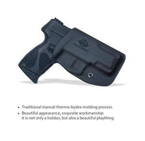 Taurus G2C Holsters, Kydex OWB Holster For Taurus G2C 9mm & Millennium PT111 G2 / PT140 Guns Pistol Case - Waistband Outside Carry, 1.5-2 Inch Belt Clip - Adj. Width Height Cant, Entrance Widen - Black