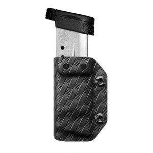 S&W M&P Shield 9mm/.40 Single Stack Magazine Holster IWB/OWB Carbon Fiber Kydex - 9mm/.40 Mag Carrier - Custom fit: M&P Shield 9mm/.40 Single Stack Magazines Case Pouch - Universal Right / Left Hand