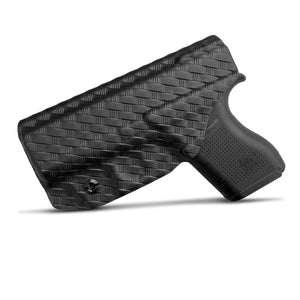 Glock 43 Holster, Glock 43x Holster, Carbon Fiber Kydex Holster IWB for Glock 43 / Glock 43X (Gen 1-5) Pistol Case - Inside Waistband Carry Concealed Holster Guns Accessories (Black, Right Hand)