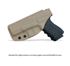 IWB Kydex Holster Fits: Glock 19 19X / Glock 23 / Glock 25 / Glock 32 (Gen 1-5) / Cz P10 Pistol Case Inside Waistband Carry Concealed Holster Glock 19 Guns - Adj. Height & Cant - Entrance Widen - Tan - PoLe.Craft Holster & Knives