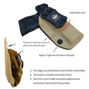 KYDEX IWB Holster P365 Sig Sauer 365 Holsters for Concealed Carry - Kydex Holster for Sig Sauer P365 IWB Holster Sig 365 Accessories - IWB Concealed Holster Pistol Case - Tan - PoLe.Craft Holster & Knives