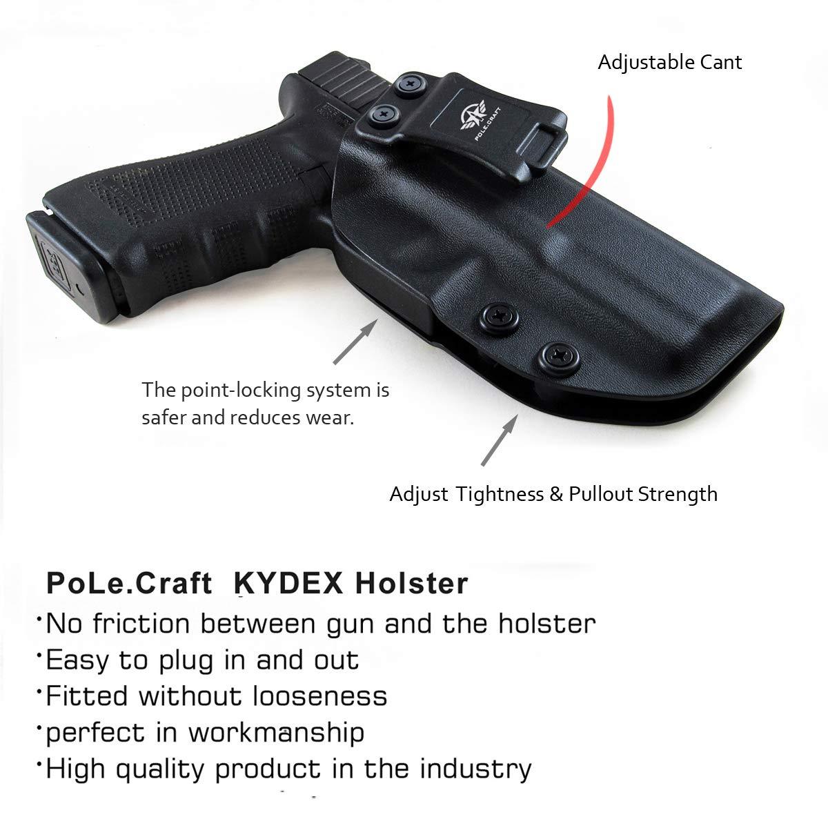 Glock 17 Holster IWB Kydex Holsters for Glock 22 Glock 17 Glock 31  Concealed Gun Holster IWB - Inside Waistband Carry Concealed Holster Glock  17 Pistol Case Accessories (Black, Right / Left Hand Draw) – PoLe.Craft  Holster
