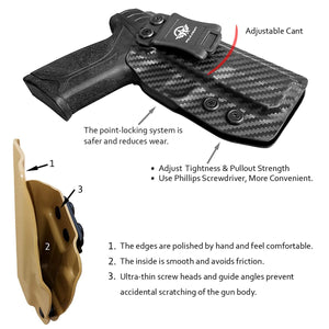 Ruger Security 9 Holster, Carbon Fiber Kydex Holster IWB for Ruger Security-9 Pistol Case Inside Waistband Concealed Carry - Kydex IWB Holster Ruger Security 9 Pistol Case Gun Accessories