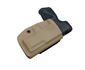 Taurus G2C Holsters, Kydex OWB Holster For Taurus G2C 9mm & Millennium PT111 G2 / PT140 Guns Pistol Case - Waistband Outside Carry, 1.5-2 Inch Belt Clip - Adj. Width Height Cant, Entrance Widen - Tan