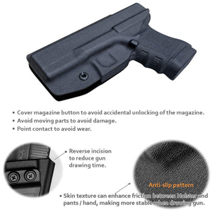 Glock 30S Holster IWB Kydex for Glock 30S Pistol - Inside Waistband Concealed Carry - Adj. Cant Retention - Cover Mag-Buttom - Widened Entrance - No Wear, No Jitter