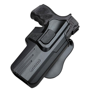 Taurus TH9C Holster OWB Paddle Polymer Holsters for Taurus TH9 / Taurus TH9C Outside Waistband Open Carry Polymer Holster with Safety Lock, Angle Adjustable / 1.5"-2" Belt Adjustable