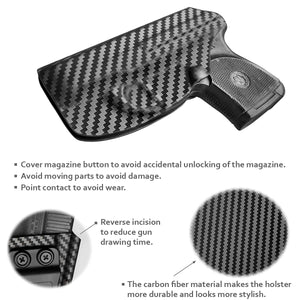 Ruger LCP 380 Holster, Carbon Fiber Kydex Holster IWB for Ruger LCP 380 Concealed Carry - Inside Waistband Concealed Holster LCP 380 Auto Pistol Case Pocket Gun Pouch Accessories