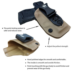 IWB Kydex Holster Fit: Sig Sauer P365 Concealed Carry - Kydex Holster for Sig Sauer P365 IWB Holster Sig 365 Accessories - IWB Concealed Holster P365 Pistol Case - Tan - PoLe.Craft Holster & Knives