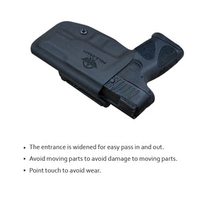 Taurus G2C Holsters, Kydex OWB Holster For Taurus G2C 9mm & Millennium PT111 G2 / PT140 Guns Pistol Case - Waistband Outside Carry, 1.5-2 Inch Belt Clip - Adj. Width Height Cant, Entrance Widen - Black