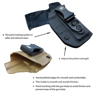 G2C IWB Holster Fit: Taurus G2C & Millennium PT111 G2 / PT140 Concealed Holster for Taurus G2C 9mm - Kydex Holster Taurus PT111 G2C Concealed Carry Pistol Case - Adj. Height & Cant - Entrance Widen - Black - PoLe.Craft Holster & Knives