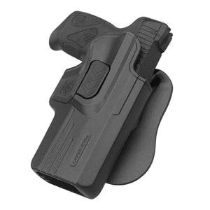 POLE.CRAFT OWB Paddle Polymer Holsters Fit: Taurus G3C / G2C / G3 / PT111 / PT140 9mm/.40 Pistol , Outside Waistband Open Polymer Holster with Safety Lock, Angle Adj - 1.5"-2" Belt Adjustable