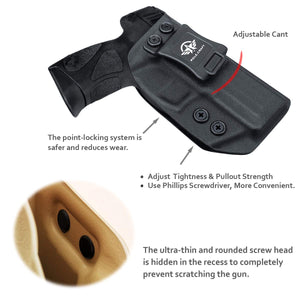 Taurus G3 Holster, IWB Kydex Holster For Taurus G3 9mm / 40 Pistol Case - G3 Taurus Holster 9mm - Inside Waistband Concealed Holster Taurus G3 9mm IWB Kydex Gun Accessories - Black