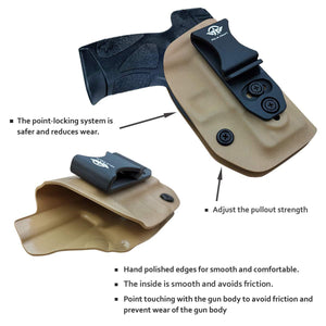 G2C IWB Holster Fit: Taurus G2C & Millennium PT111 G2 / PT140 Concealed Holster for Taurus G2C 9mm - Kydex Holster Taurus PT111 G2C Concealed Carry Pistol Case - Adj. Height & Cant - Entrance Widen - Tan - PoLe.Craft Holster & Knives