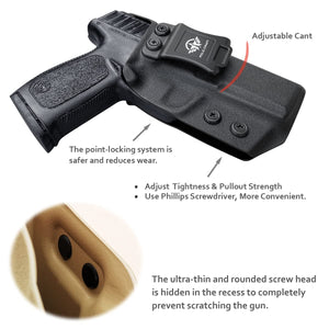 SD9 VE Holster, SD40 VE Holster IWB Kydex Holster Custom Fit: S&W SD9 VE & SD40 VE Pistol - Inside Waistband Concealed Carry - Adj. Cant Retention - Cover Mag-Button - No Wear, No Jitter