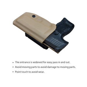 Kydex OWB Holster Fit: Sig Sauer P365 Holsters P365 SAS Gun Pistol Case - Sig Sauer P365 OWB Holster - Waistband Outside Carry - 1.5-2 Inch Belt Clip with Lock - Adj. Width Height Cant, Entrance Widen - Tan - PoLe.Craft Holster & Knives