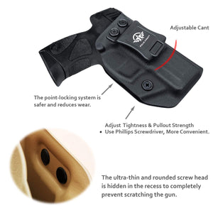 Taurus G3C Holster, Taurus G2C Holsters, IWB Kydex Holster For Taurus G3C 9mm / G2C 9mm / G2S / Millennium PT111 G2 / PT140 9mm Case - Inside Waistband Concealed Holster Widened Entrance, No Wear, No Jitter - Black