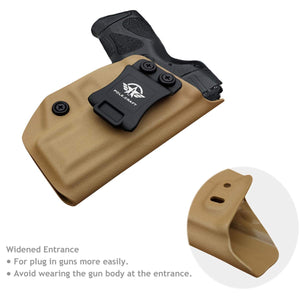 Taurus G2C Holsters, Kydex IWB Holster For Taurus G2C 9mm & Millennium PT111 G2 / PT140 9mm Pistol Case - Inside Waistband Concealed Carry Holster Taurus G2C 9mm - Widened Entrance, No Wear, No Jitter - Tan