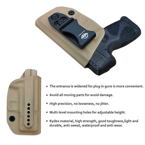 G2C IWB Holster Fit: Taurus G2C & Millennium PT111 G2 / PT140 Concealed Holster for Taurus G2C 9mm - Kydex Holster Taurus PT111 G2C Concealed Carry Pistol Case - Adj. Height & Cant - Entrance Widen - Tan - PoLe.Craft Holster & Knives