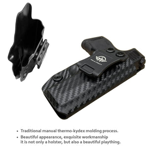 Sig P365 Holster IWB Kydex Carbon Fiber Custom Fit: Sig Sauer P365 / P365 SAS Pistol - Inside Waistband Concealed Carry - Adj. Cant Retention - Cover Mag-Button - No Wear - No Jitter