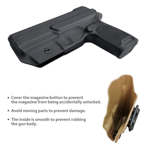 Sig P250 Holster IWB Kydex Holster for Sig Sauer P250 Compact Pistol - Inside Waistband Carry Concealed Holster Sig P250 Accessories (Black, Right Hand)