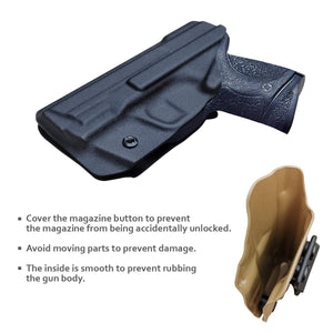 IWB Kydex Holster Custom Fit: Smith & Wesson M&P 40C Pistol - Inside Waistband Concealed Carry - Adj. Cant Retention - Cover Mag-Buttom - Widened Entrance - No Wear, No Jitter