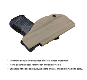 IWB Tactical KYDEX Gun Holster Custom Fits: Springfield XD-S 3.3" 9mm .40 S&W .45ACP Single Stack Pistol Case Inside Waistband Carry Concealed Holster Guns Pouch Bag - Tan - PoLe.Craft Holster & Knives