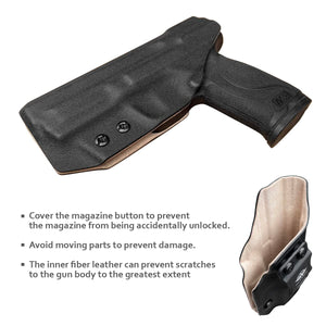 IWB Kydex Leather Holster for: Smith & Wesson M&P 9mm M2.0 4"/4.25" Pistol Case - Inside Waistband Carry Concealed Holster M&P 9mm 2.0 IWB Accessories - No Scratch, No Dropping