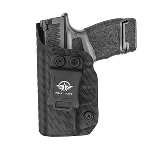 Hellcat Holster, Carbon Fiber Kydex Holster IWB for Springfield Armory Hellcat Pistol Case Pocket - Inside Waistband Carry Concealed Holster Hellcat Accessories Guns Pouch (Black,)