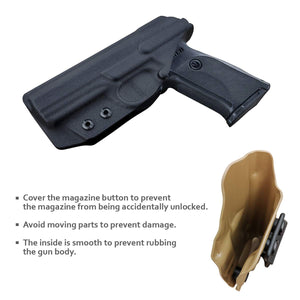 Ruger SR9 Holster, Ruger SR40 Holster - Kydex IWB Holster Ruger SR9 / Ruger SR40 Holster IWB - Inside Waistband Concealed Holster For Ruger SR9 / SR40 Pistol Case Accessories - Black