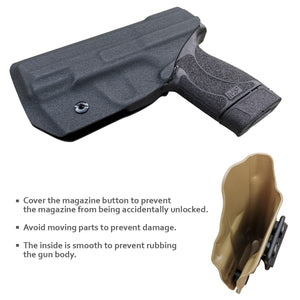 M&P 45 Shield Holster IWB Kydex Holster Custom Fit: Smith & Wesson M&P 45 Shield M2.0 3.3”Barrel Pistol - Inside Waistband Concealed Carry - Adj. Cant Retention - Cover Mag-Button - No Wear, No Jitter