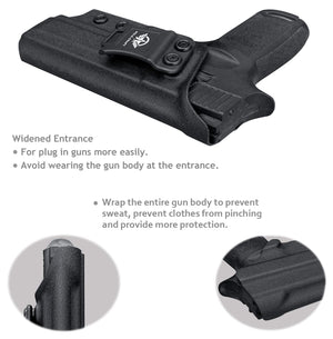 Sig P250 Holster IWB Kydex Holster for Sig Sauer P250 Full Size Pistol - Inside Waistband Carry Concealed Holster Sig P250 Accessories (Black, Right Hand)