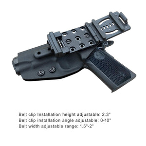 Adjustable Locking Belt Clip for Kydex Holster