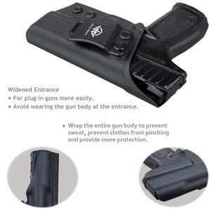 SD9 VE Holster, SD40 VE Holster IWB Kydex Holster Custom Fit: S&W SD9 VE & SD40 VE Pistol - Inside Waistband Concealed Carry - Adj. Cant Retention - Cover Mag-Button - No Wear, No Jitter