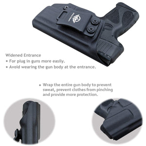 Taurus G3 Holster, IWB Kydex Holster For Taurus G3 9mm / 40 Pistol Case - G3 Taurus Holster 9mm - Inside Waistband Concealed Holster Taurus G3 9mm IWB Kydex Gun Accessories - Black