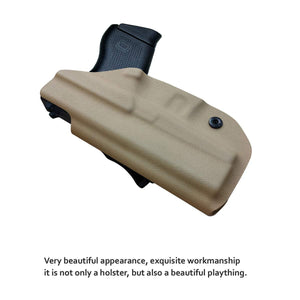 IWB Tactical KYDEX Gun Holster Custom Fits: Glock 43 43X Pistol Case Inside Waistband Carry Concealed Holster Guns Accessories Bag Pistol Pouch - Tan - PoLe.Craft Holster & Knives