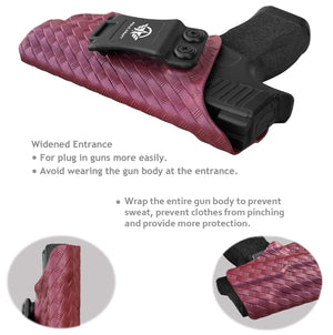 P365XL Holster, Carbon Fiber Kydex Holster IWB for sig P365XL Holsters Concealed Carry - Inside Waistband Carry Concealed Holster sig P365XL Pistol Gun Case Accessories (Red, Right Hand)