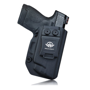 Kydex IWB Holster Fit: Smith & Wesson M&P 45 Shield M2.0 9mm .40 S&W / Crimson Trace Laser Concealed Carry - Inside Waistband Carry Concealed Holster M&P Shield 9mm - Black - PoLe.Craft Holster & Knives