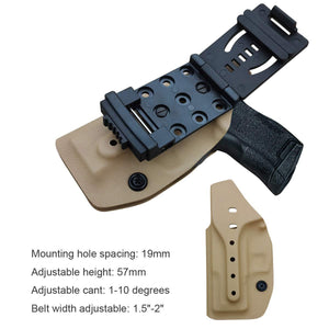 Kydex OWB Holster Fit: Sig Sauer P365 Holsters P365 SAS Gun Pistol Case - Sig Sauer P365 OWB Holster - Waistband Outside Carry - 1.5-2 Inch Belt Clip with Lock - Adj. Width Height Cant, Entrance Widen - Tan - PoLe.Craft Holster & Knives