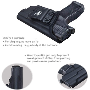 PoLe.Craft Sig P365XL Holster IWB Kydex for Sig Sauer P365XL Holsters Concealed Carry - Kydex IWB Holster for Sig P365XL Accessories ( Black, Right Hand Draw ) - PoLe.Craft Holster & Knives