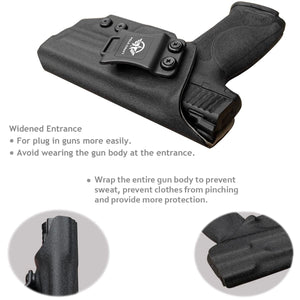 IWB Kydex Leather Holster for: Smith & Wesson M&P 9mm M2.0 4"/4.25" Pistol Case - Inside Waistband Carry Concealed Holster M&P 9mm 2.0 IWB Accessories - No Scratch, No Dropping