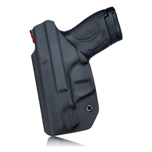 Kydex IWB Holster Fit: Smith & Wesson M&P Shield 9mm .40 S&W Pistol Case Concealed Carry - Inside Waistband Carry Concealed Holster M&P Shield 9mm .40 - Black - PoLe.Craft Holster & Knives