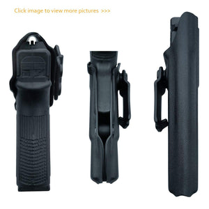 IWB Kydex Holster for Glock19 / 19X / Glock 23 / Glock 25 / Glock 32 / Glock 45 (Gen 3 4 5) - Glock 19 Holster IWB- Inside Waistband Carry Concealed - Cover Mag-Button - Widened Entrance - No Wear, No Jitter - Black - PoLe.Craft Holster & Knives