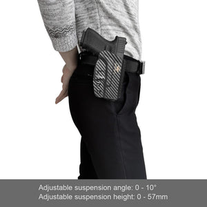 Glock 19 Holster, Glock 17 Holster OWB Kydex Holster Fit: Glock 19 19x / Glock 23 25 32 / Glock 17 22 31 / Glock 26 27 30s (Gen 1-5) - Outside Waistband Carry 1.5-2 Inch Belt Clip - Adj. Width Height Retention Cant, Entrance Widened
