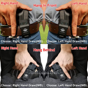 IWB Kydex Holster Custom Fit: Smith & Wesson M&P 40C Pistol - Inside Waistband Concealed Carry - Adj. Cant Retention - Cover Mag-Buttom - Widened Entrance - No Wear, No Jitter
