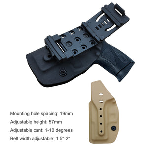 Taurus G2C Holsters, Kydex OWB Holster For Taurus G2C 9mm & Millennium PT111 G2 / PT140 Guns Pistol Case - Waistband Outside Carry, 1.5-2 Inch Belt Clip - Adj. Width Height Cant, Entrance Widen - Black