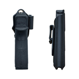 IWB Kydex Holster Fits: Glock 19 19X / Glock 23 / Glock 25 / Glock 32 (Gen 1-5) / Cz P10 Pistol Case Inside Waistband Carry Concealed Holster Glock 19 Guns - Adj. Height & Cant - Entrance Widen - Black - PoLe.Craft Holster & Knives