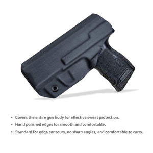 IWB Kydex Holster Custom Fit: Sig Sauer P365 / P365 SAS Pistol - Inside Waistband Concealed Carry - Adj. Cant Retention - Cover Mag-Button - Widened Entrance - No Wear, No Jitter - Black - PoLe.Craft Holster & Knives