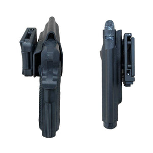 Kydex OWB Holster Fits: Colt Commander 1911 .45 / 9mm / 4.25" / 4.5" / PT1911 Gun Holster Outside Waistband Carry Pistol Case 1.5-2 Inch Belt Clip With Lock - Adj. Width Height Cant - Entrance Widen - Black - PoLe.Craft Holster & Knives